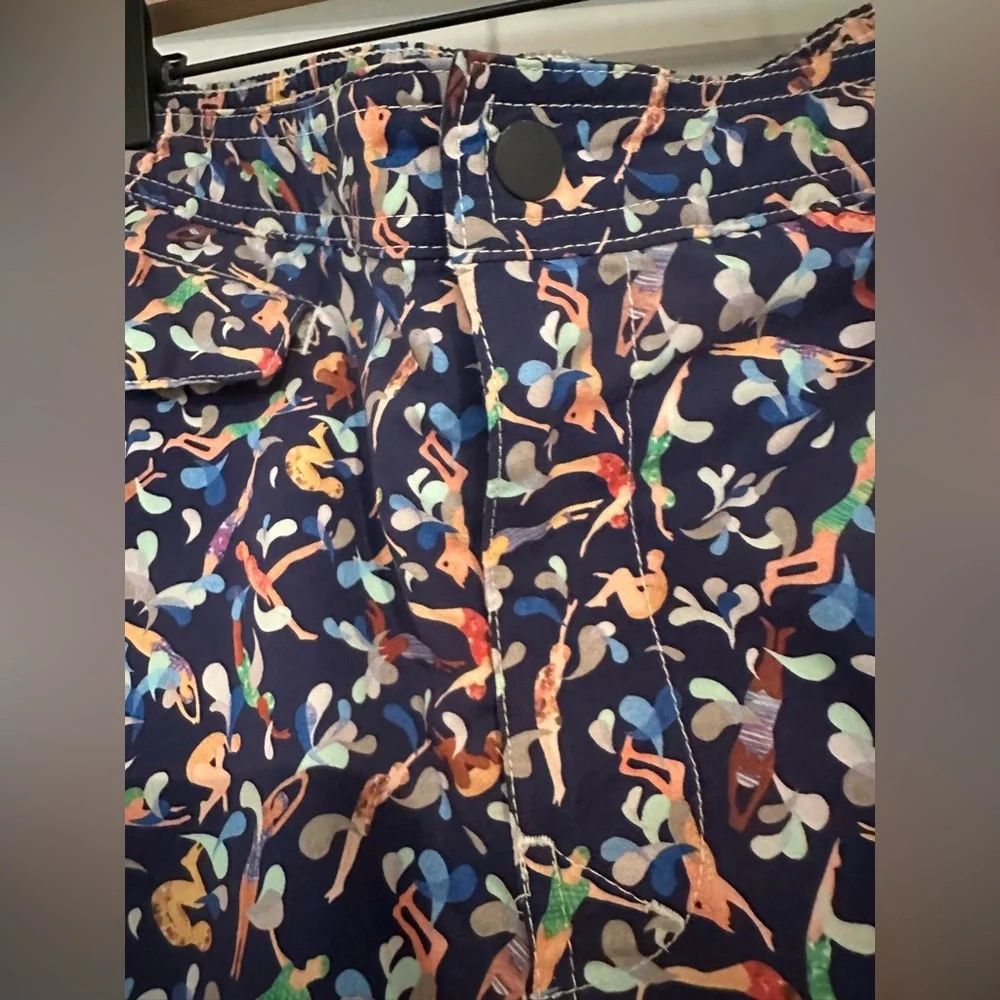 J.‎ Crew x Liberty Swim Trunks in Liberty swimmers print- Navy/Multi- 30